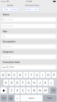 patient detail screen shot